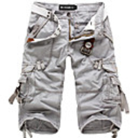 Aowofs Herrenhosen Solid Color Cotton Overalls Hellgrau