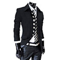 Aowofs Männer Jacken Stehend Kragen Schwarz