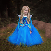 Aschenputtel Prinzessin Aurora Kleid Blumenmädchen Kleid Mädchen Film Cosplay A-Linie Urlaubskleid Blau Rosa Kleid Weihnachten Halloween Maskerade Polyester Lightinthebox