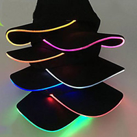 Baseballmütze heiße Mode Unisex einfarbig führte leuchtende Baseballmütze Weihnachtsfeier Peaked Cap Frauen Männer Baseballmütze Hut Lightinthebox