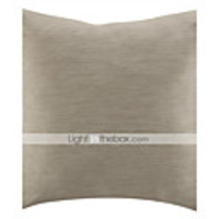 Überarbeitete 18 "Quadrat Khaki Textured Polyester Dekorative Kissenbezug