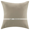 Überarbeitete 18 "Quadrat-Massiv Beige Polyester Dekorative Kissenbezug