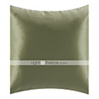 Überarbeitete 18 "Quadrat Prasinous Solide Polyester Dekorative Kissenbezug