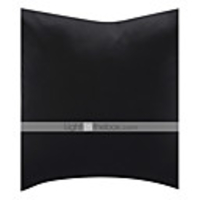 Überarbeitete 18 "Quadrat-Solid Black Polyester Dekorative Kissenbezug