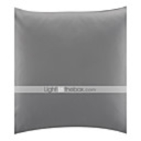 Überarbeitete 18 "Quadrat Solide grau Polyester Dekorative Kissenbezug