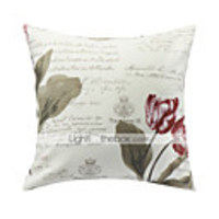 Überarbeitete Moderne Blumen und Wörter Polyester Dekorative Kissenbezug