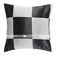 Überarbeitete Schwarzweiss-Quadrat Polyester Dekorative Kissenbezug