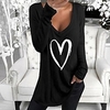 Übergrössen Damen T-Shirt Kleid Minikleid Langarm Druck Druck Frühling Herbst Freizeit Baumwollmischung Lose cm bis Zoll Groß und hoch