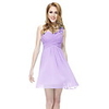 Überhaupt-Hübsch Frauen Solid Color One-Shoulder-Kleid Falte Lilac Demitoilet