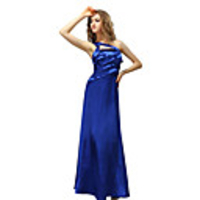 Überhaupt-Hübsch Frauen Solid Color Sleeveless bodenlangen Kleid