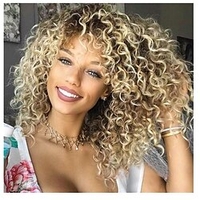 blonde Perücken für Frauen blonde verworrene lockige Perücke afroamerikanische Perücken weiche synthetische Perücke für modische Frauen ombre Perücken Lightinthebox