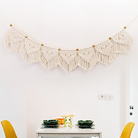 Boho handgewebte Makramee Wandteppich Boho Boho Art Decor hängende Hochzeit Hintergrund Schlafzimmer Wohnzimmer Dekoration nordische handgemachte Quaste Baumwolle Lightinthebox
