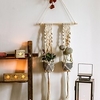 Boho handgewebte Makramee Wandteppich Pflanzen Kleiderbügel Halter Boho Boho Wandbehang Ornament Kunst Dekor Zuhause Schlafzimmer Wohnzimmer Dekoration nordische handgemachte Quaste Baumwolle Lightinthebox