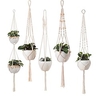 Boho handgewebter Makramee Wandteppich Pflanzenaufhänger Halter Boho Boho Wand hängenden Korb Ornament Kunst Dekor Zuhause Schlafzimmer Wohnzimmer Dekoration Nordic Handarbeit Quaste Baumwolle Lightinthebox