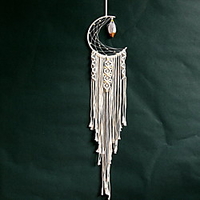 Boho Traumfänger handgemachte Geschenk Wandbehang Dekor Kunst Ornament Handwerk gewebte Makramee Nordischen Mond 100 20cm für Kinderzimmer Hochzeitsfest Lightinthebox