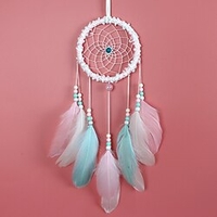 Boho Traumfänger handgemachtes Geschenk Wandbehang Dekor Kunst Ornament Handwerk Federperle für Kinder Schlafzimmer Hochzeitsfest 5511cm Lightinthebox