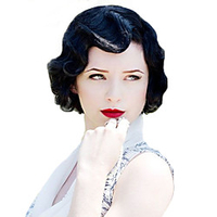 brüllende 20s perücke cosplay kostüm perücke synthetische perücke wellig finger welle körper welle wellen perücke kurz tiefschwarz 1 kunsthaar damen vintage perücke schwarz braun strongbeauty Lightinthebox