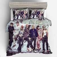 BTS-Bettbezug-Set,  Bettdecken-Sets,  Bettbezug,  Queen/King-Size/Twin/Single (1 Bettbezug,  1 oder 2 Kissenbezüge),  3D-Digitaldruck Lightinthebox