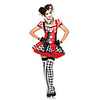 Burleske Clown Zirkus Harley Quinn Cosplay Kostüme Party Kostüme Erwachsene Damen Weihnachten Halloween Karneval Fest / Feiertage Polyester Rot / gelb / Weiß / Schwarz Damen Weiblich Einfach Karneval