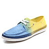 C N Damen Blue And Yellow Joint Leinwand Casual Wohnungen Bootsschuhe Loafers