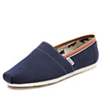 C N Frauen Casual Canvas Blau Wohnungen Bootsschuhe Loafers