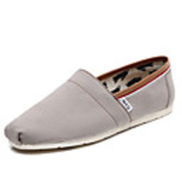 C N Frauen Casual Canvas Light Gray Wohnungen Bootsschuhe Loafers