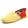 C N Frauen gelb und orange Leinwand Casual Wohnungen Bootsschuhe Loafers