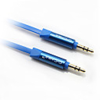 C-Kabel 3, 5-mm-AUX-M / M-Audio-Kabel Flach Blau-Type (1M)