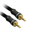 C-Kabel 3, 5-mm-AUX-M / M-Audio-Kabel Schwarz Netto-plattiert (3M)