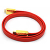 C-Kabel HDMI V1.4 Stecker auf Stecker Kabel Flach Typ Rot für 3D-HD-Fernseher (8M)