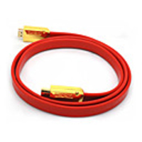 C-Kabel HDMI V1.4 Stecker auf Stecker Kabel Flach Typ Rot für 3D-HD-TV (1, 5 MB)