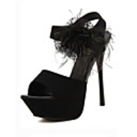 C-Show-Damenmode-Öffnen-Zehe Blumen verzieren PU-Leder-Plattform Stiletto Pumps