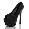 C-Show-Damenmode-Öffnen-Zehe Paillette Platform Stiletto Pumps