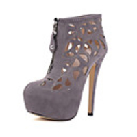 C-Show-Damenmode Freis PU-Leder-Plattform-Absatz-Stiefeletten