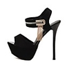 C-Show-Damenmode-Open Toe Ankle-Strap PU-Leder-Plattform Stiletto Pumps