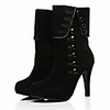 C-Show-Damenmode Solid Color Buckle Suede Platform High Heel Ankle Boots