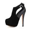 C-Show-Frauen Einfache T-Straps PU-Leder-Plattform Stiletto Pumps