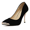 C-Show-Frauen elegante Metall spitze Toe Arbeit Suede Stiletto Pumps