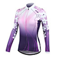 C01025 Santic Damen 100% Polyester Langarm Suncare Radtrikot - Lila