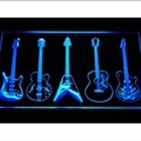 C099 Gitarre Waffen Band-Raum-Neonlicht-Zeichen