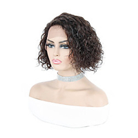 Cabello Natural Remy L-Teil Perücke Seitenteil Stil Brasilianisches Haar Locken Natürlich Perücke 150% Haardichte Für Damen dunkler Hautfarbe 100% Jungfrau Damen Lang Echthaar Perücken mit Spitze Lightinthebox