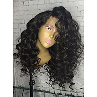 Cabello Natural Remy Ohne Klebstoff und Spitze in der Front Spitzenfront Perücke Stil Brasilianisches Haar Locken Perücke 150% 180% Haardichte mit Babyhaar Natürlicher Haaransatz Afro-amerikanische Lightinthebox