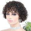 Cabello Natural Remy Perücke Kurz Afrikanische Locken Pixie-Schnitt Natürlich Schlussverkauf Für Damen dunkler Hautfarbe Maschinell gefertigt Brasilianisches Haar Damen Natürlich Schwarz 25 CM 30 CM Lightinthebox