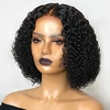 Cabello Natural Remy Spitzenfront Perücke Mittelteil Seitenteil Freier Teil Stil Brasilianisches Haar Kinky Curly Natürlich Perücke 150% Haardichte Klassisch Damen Schlussverkauf Bob-Frisur mit Lightinthebox