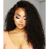 Cabello Natural Remy Spitzenfront Perücke Seitenteil Stil Brasilianisches Haar Locken Natürlich Perücke 250% Haardichte mit Babyhaar Beste Qualität Schlussverkauf Dick mit Clip Damen Lang Echthaar Lightinthebox