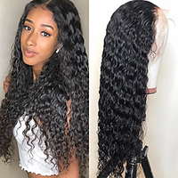 Cabello Natural Remy Spitzenfront Perücke Stil Brasilianisches Haar Wasserwellen Natürlich Perücke 150% Haardichte Neuankömmling Damen Lang Mittlerer Länge Sehr lang Echthaar Perücken mit Spitze