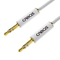 CABOS AUX 3, 5-mm-Stecker auf Stecker AV-Kabel Weiß (1M)