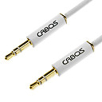 CABOS AUX 3, 5-mm-Stecker auf Stecker AV-Kabel Weiß (5M)