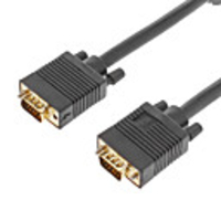 CABOS VGA 3 9 Stecker auf Stecker Kabel Schwarz mit 2 Kernen (5M)