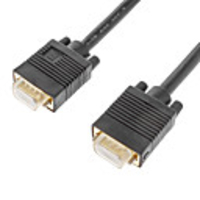 CABOS VGA 3 9 Stecker auf Stecker Kabel Schwarz mit zwei Kernen (1, 5 MB)